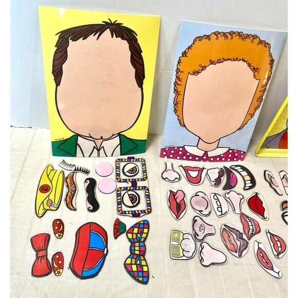 Magnetic Fun Magnetic Silly Faces Set 1 Collectors Edition Lee Publications RARE - Picture 2 of 5